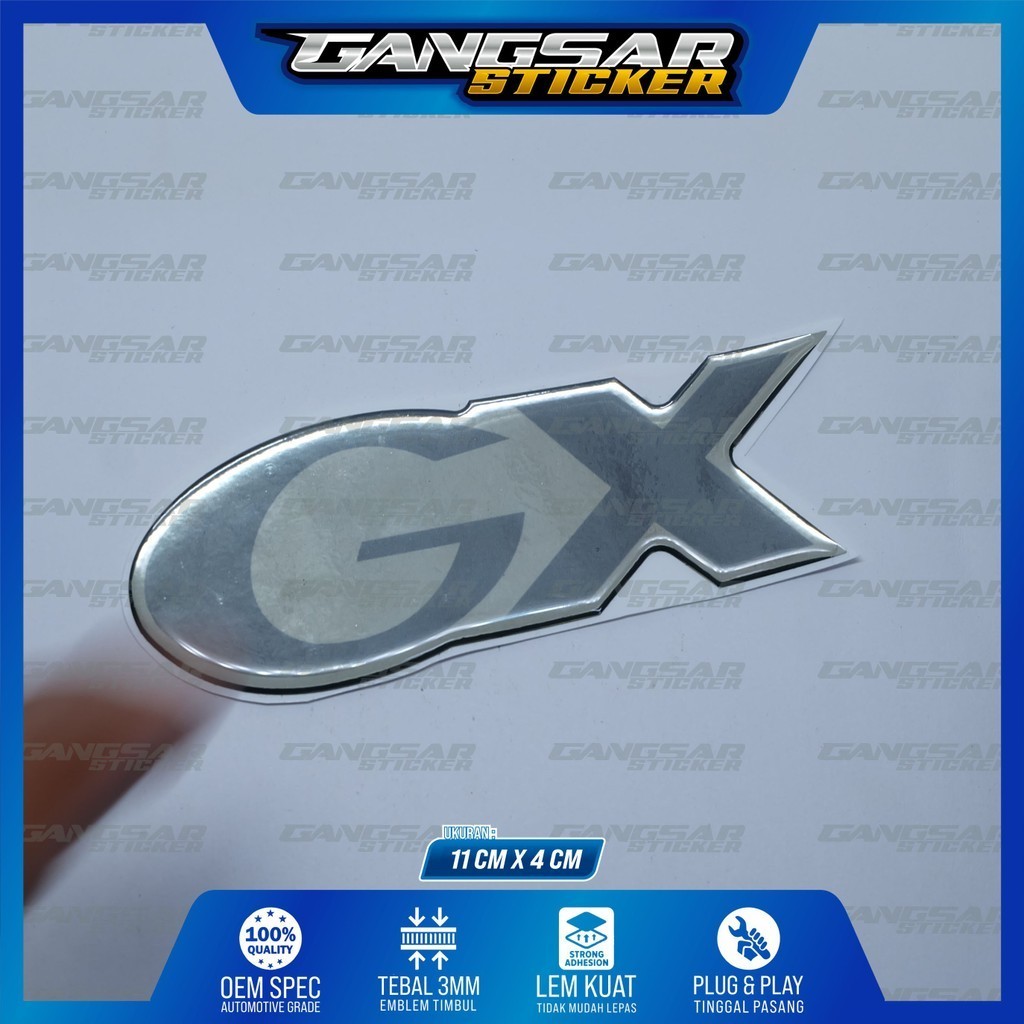 emblem timbul GX suzuki katana / emblem GX suzuki carry