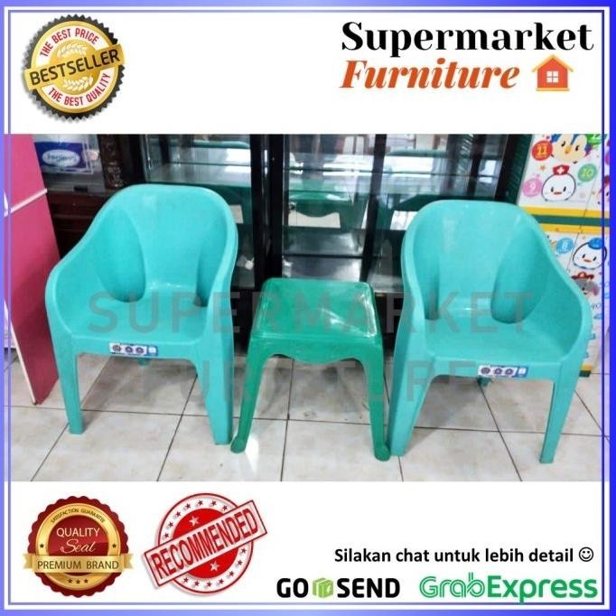 Kursi Plastik Teras Santai Set Napolly 2Kursi+1Meja . Lapakbuzzo