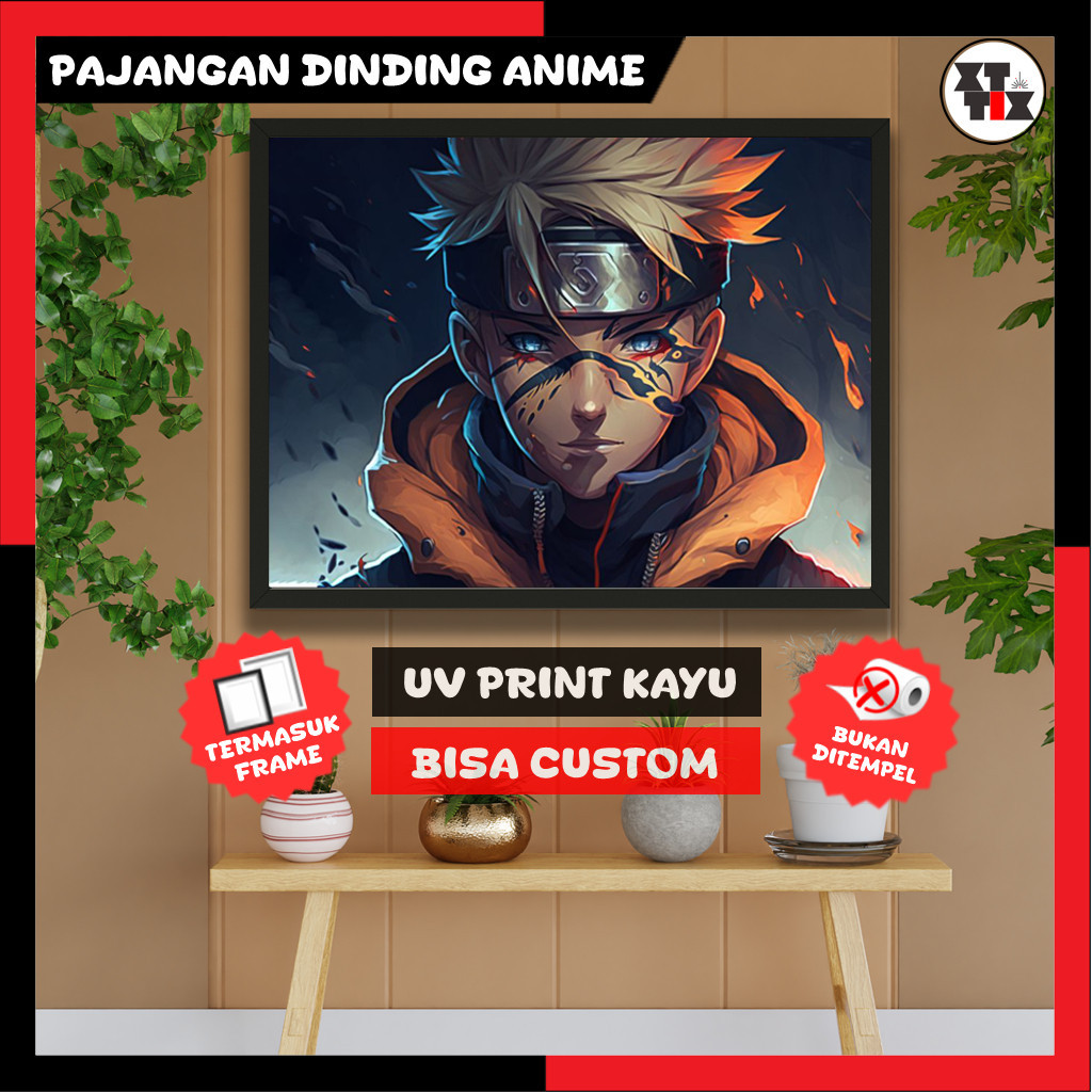 Pajangan Dinding Anime Hiasan Dinding Anime Custom Uv Printing Wall Decor Kamar Rumah Poster Anime