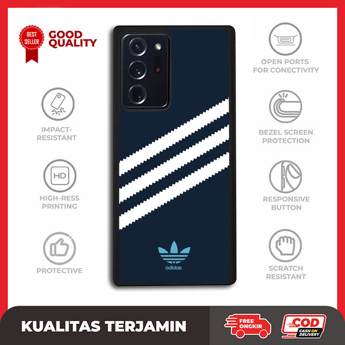 Casing Case Custom Samsung Note 20 10 9 8 7 5 Ultra Plus FE Adidas Samba Navy AE2912 Hardcase S5