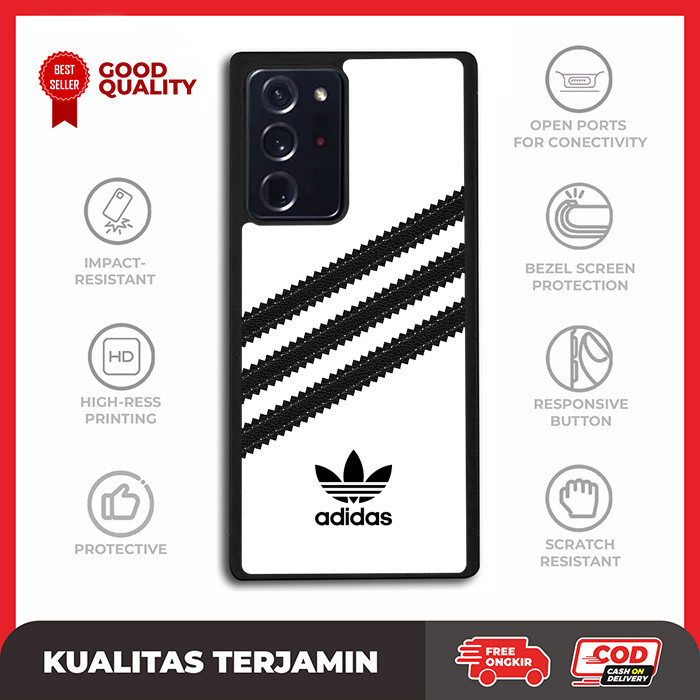 Casing Case Custom Samsung Note 20 10 9 8 7 5 Ultra Plus FE Adidas Samba White AE2931 Hardcase S5