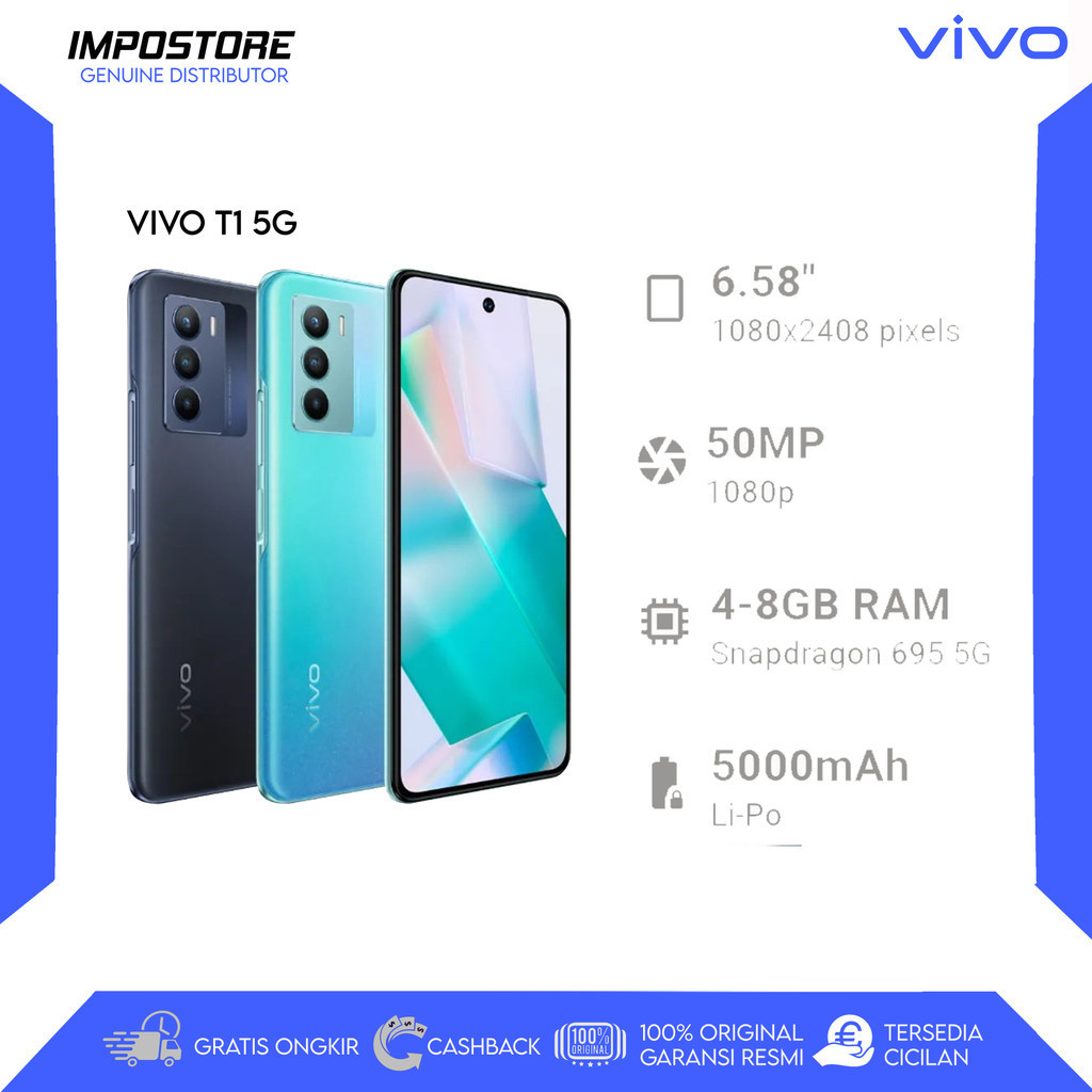 VIVO T1 5G - 4/128GB - SNAPDRAGON 695 - REPACK