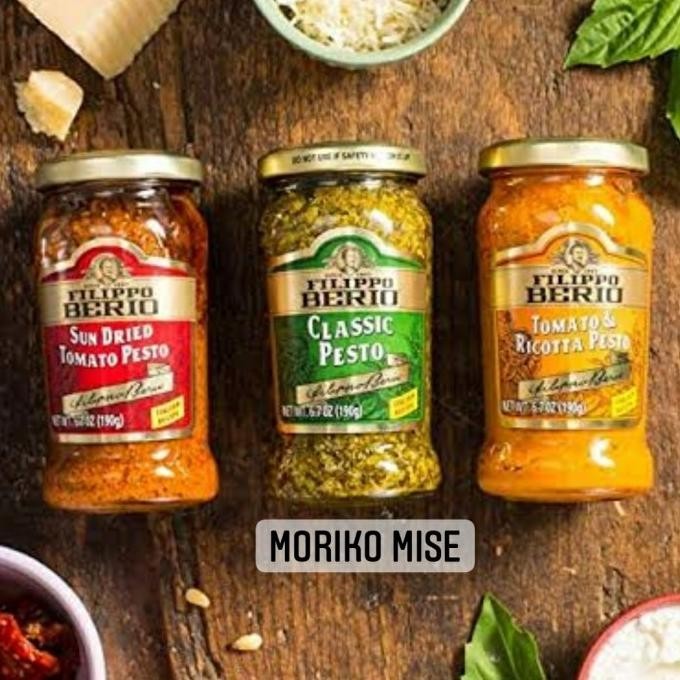 

Filippo Berio Classic Pesto 190 Gr / Saus Pesto Sauce Kemangi Basil