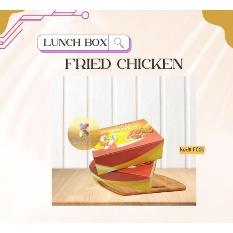 

PROMO Box Fried Chicken motif isi 50/Dus fried chicken/kerdus fried chicken/Box ayam goreng/kemasan fried chicken fx-4