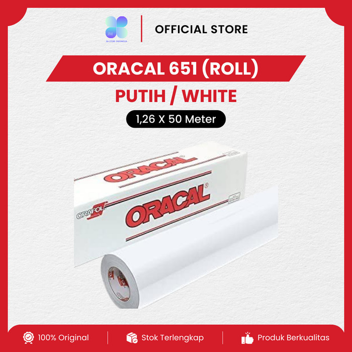 Stiker Oracal 651 000/010/070 Transparan/ Putih/ Hitam 1 Roll (50 M)