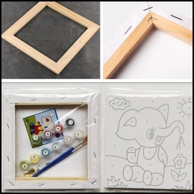 

DISKON PAINTING BY NUMBER CHILDREN CANVAS ANIMAL /SET KANVAS LUKIS HEWAN ANAK !!!!!