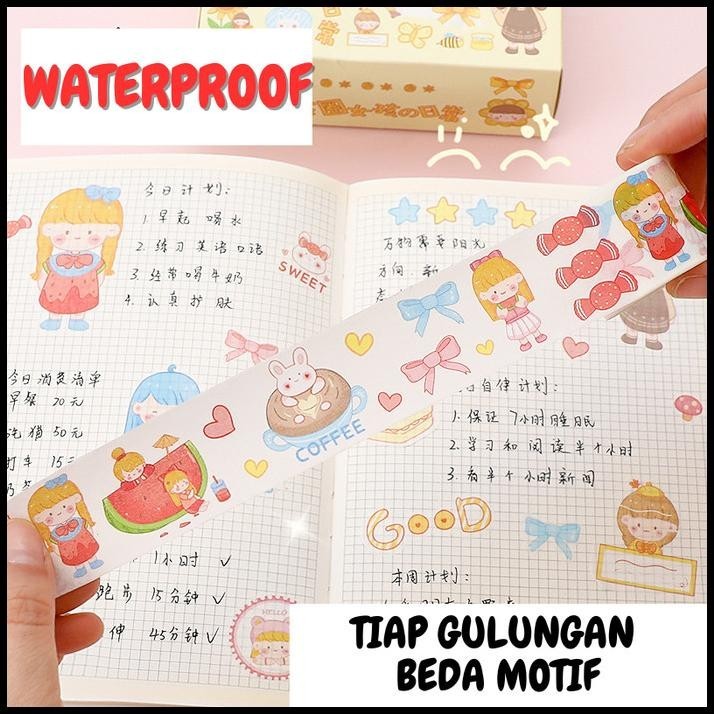 

DISKON WASHI TAPE STICKER SET AESTHETIC SELOTIP LUCU STIKER DIARY SCRAPBOOK