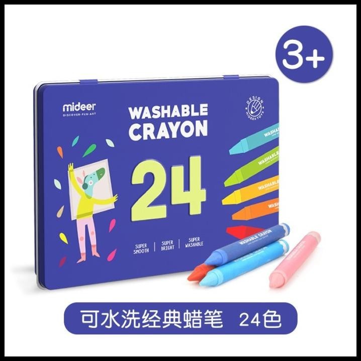 

BEST DEAL MIDEER WASHABLE CRAYON 12 24 36 (TIN BOX)