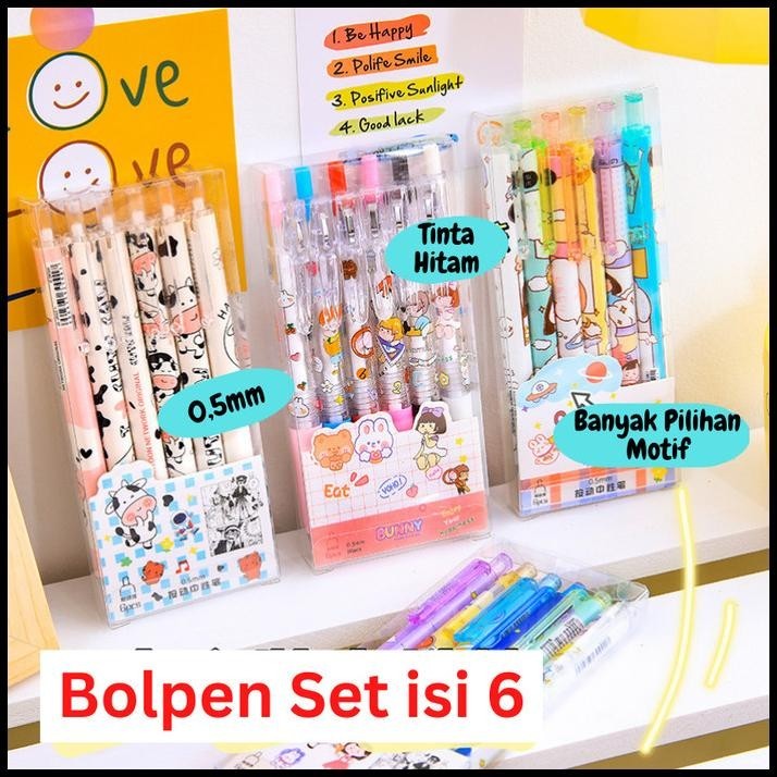 

HOT DEAL BOLPEN PULPEN BOLPOIN GEL SET ISI 6 KARAKTER LUCU ALAT TULIS ST0014 !!!!!!!