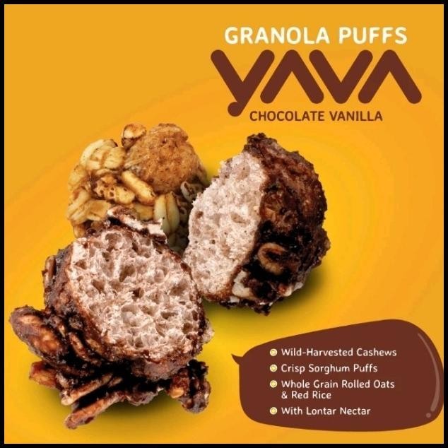 

DISKON YAVA GRANOLA PUFF CHOCOLATE GRANOLA PUFF COKLAT SNEK GRANOLA SEHAT !!!!!!!