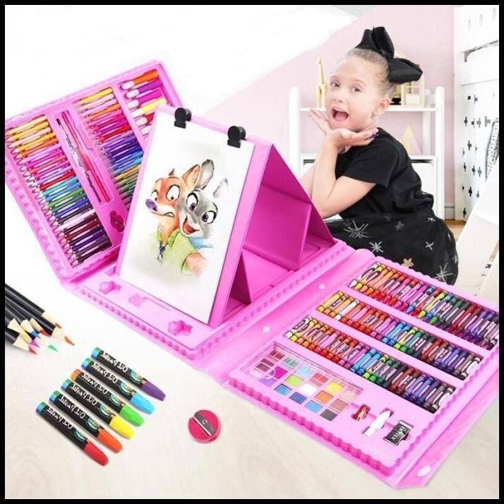 

TERBARU ALAT LUKIS SET 208 PCS PENCIL WARNA , KRAYON SET !!!!!