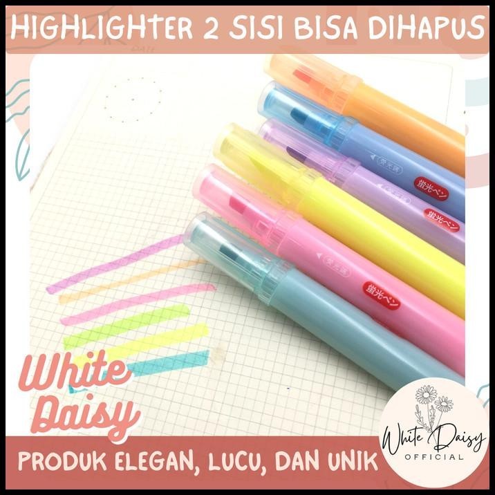 

GRATIS ONGKIR HIGHLIGHTER 2 SISI PREMIUM BISA DIHAPUS DOUBLE TIP DUAL SIDE ERASABLE !!!