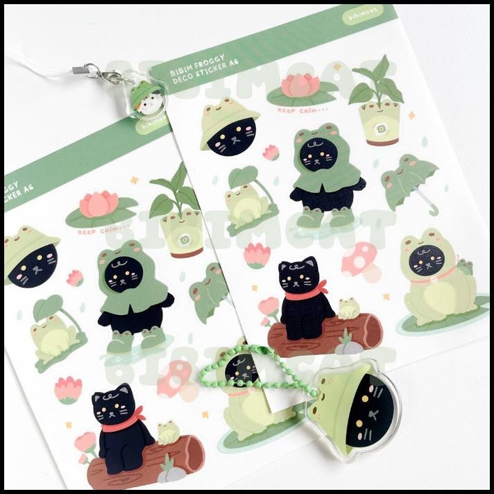 

DISKON BIBIM FROGGY STICKER A6 BY BIBIMCAT / STIKER DECO KODOK !!!!!!