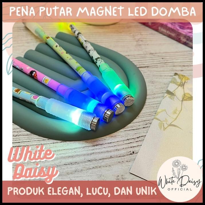 

DISKON PENA PUTAR MAGNET LED DOMBA PREMIUM SPINNING PEN PULPEN SATUAN LUSINAN