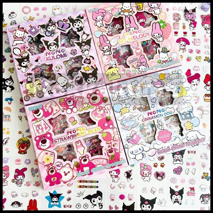 

BEST DEAL ( KKM ) SANRIO STICKER BOX CHARACTER CARTOON STIKER 2D BOX ISI 100PCS !!!