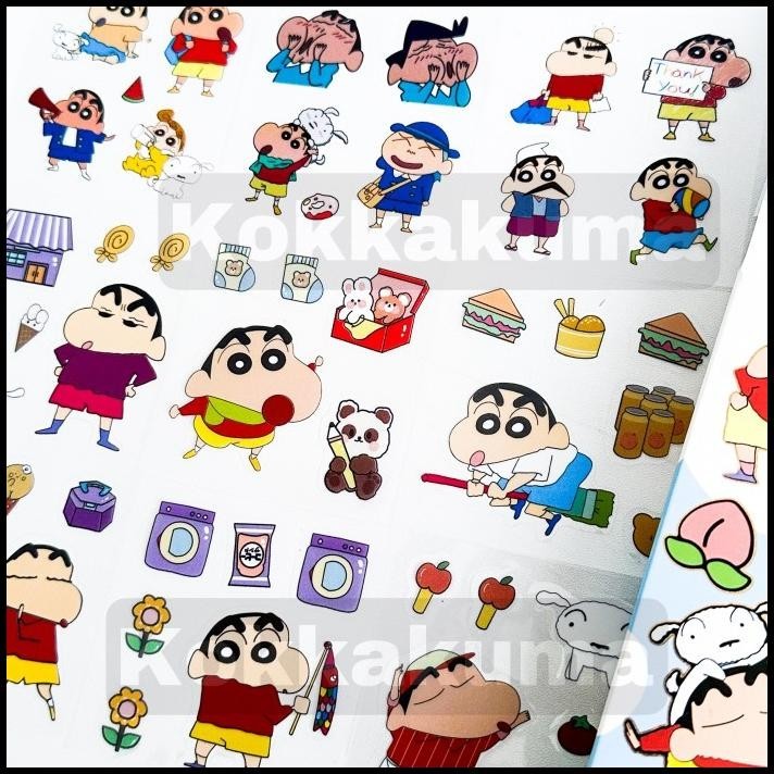 

BEST DEAL ( KKM ) NONO CRAYON SINCHAN STICKER BOX 2D DEKORASI JOURNAL AESTHETIC !!!!!!!