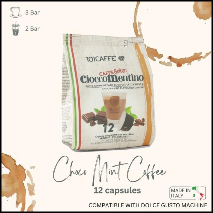 

GRATIS ONGKIR DOLCE GUSTO CAPSULES - CHOCOLATE MINT NON COFFEE (MADE IN ITALY) !!!!!!!