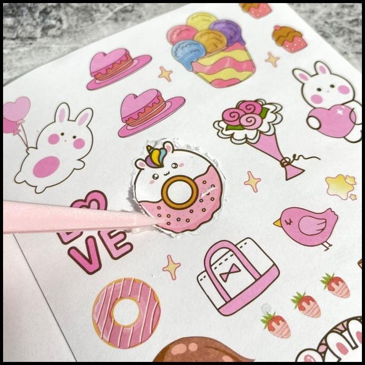 

TERMURAH PAKET BOX STICKER UNIK WD-A601 ISI BUKU STIKER+PINSET+PEMOTONG !!!!!!