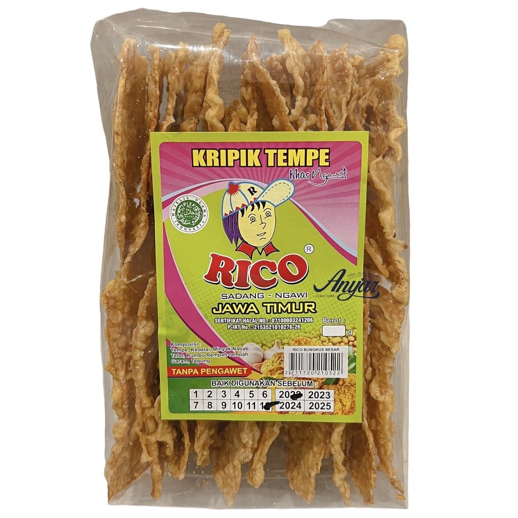 

Keripik Tempe Khas Ngawi / Keripik Tempe Crispy cap Rico