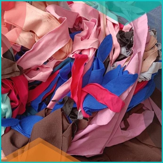 Kain Lap Majun perca percak sisa konveksi ukuran dan warna mix..  13m4