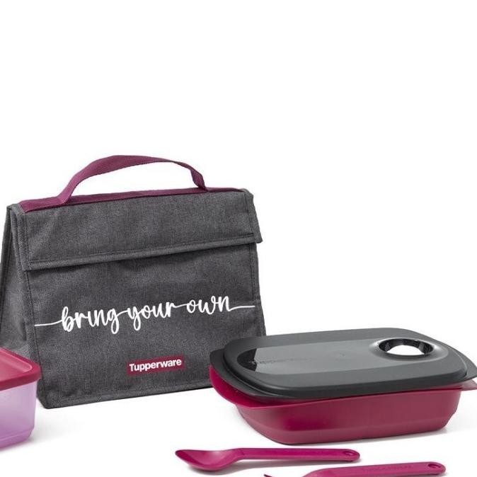 Kotak bekal makan Tupperware byo lunch box set