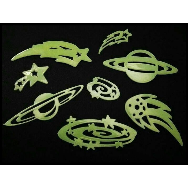 

TERMURAH STICKER FOSFOR GLOW IN THE DARK STIKER GALAXY PLANET ANTARIKSA KOMET !!!!!!!