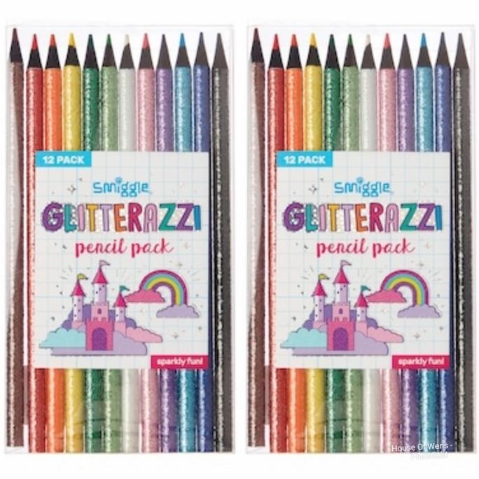 

Trend Smigglr Glitterazzy Pencil Pack X12 - Pensil Warna Smiggle Original Limited Edition