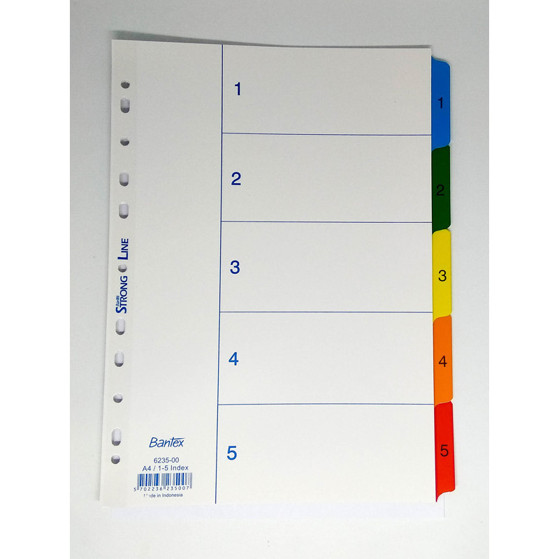 

Bantex - Mylar Indexes (1-5) A4 6235