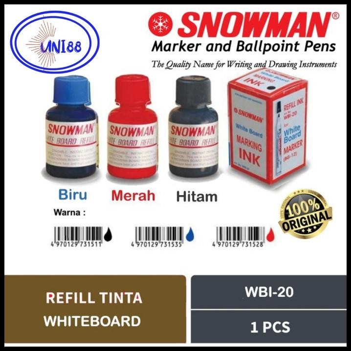 

TERBARU TINTA SPIDOL WHITEBOARD REFILL ISI SPIDOL SNOWMAN PAPAN TULIS WARNA !!!!!