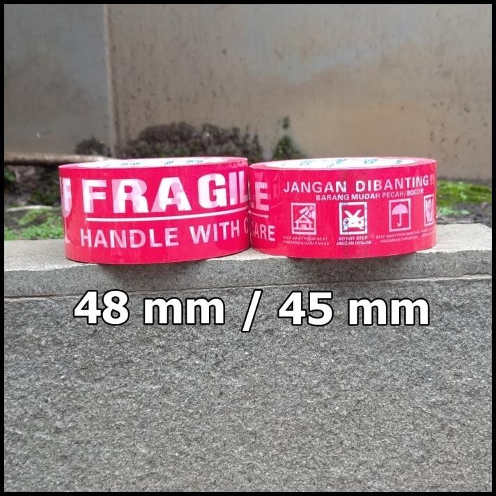 

DISKON LAKBAN FRAGILE ISOLASI TAPE FRAGILE 48MM X 72 YARD !!!!!