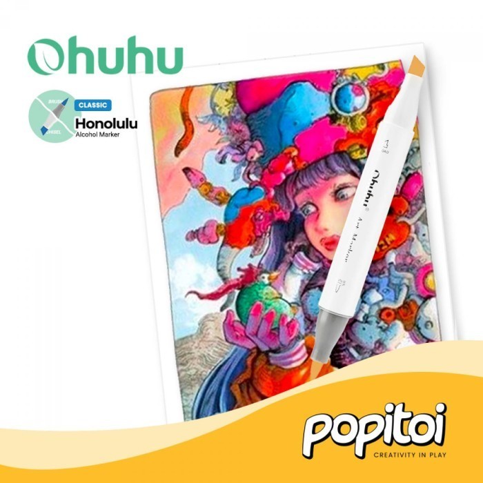 

Terbaru Ohuhu Honolulu Classic 24 Colors Dual Tip Brush & Chisel Art Marker Promo Terlaris
