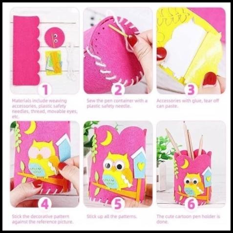 

GRATIS ONGKIR [KT] MAINAN EDUKASI DIY PEN FELT FLANNEL / PEN ORGANIZER FLANEL FELT !!