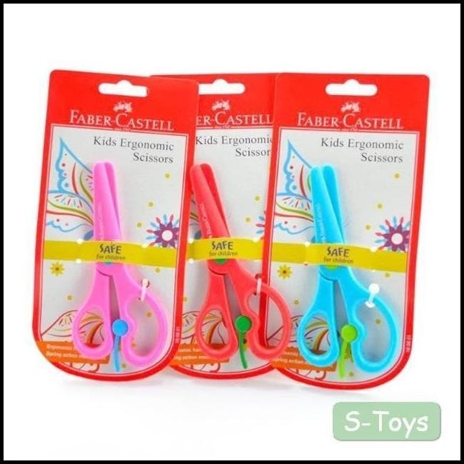 

HOT DEAL FABER-CASTELL KIDS ERGONOMIC SCISSORS GUNTING ANAK !!!!