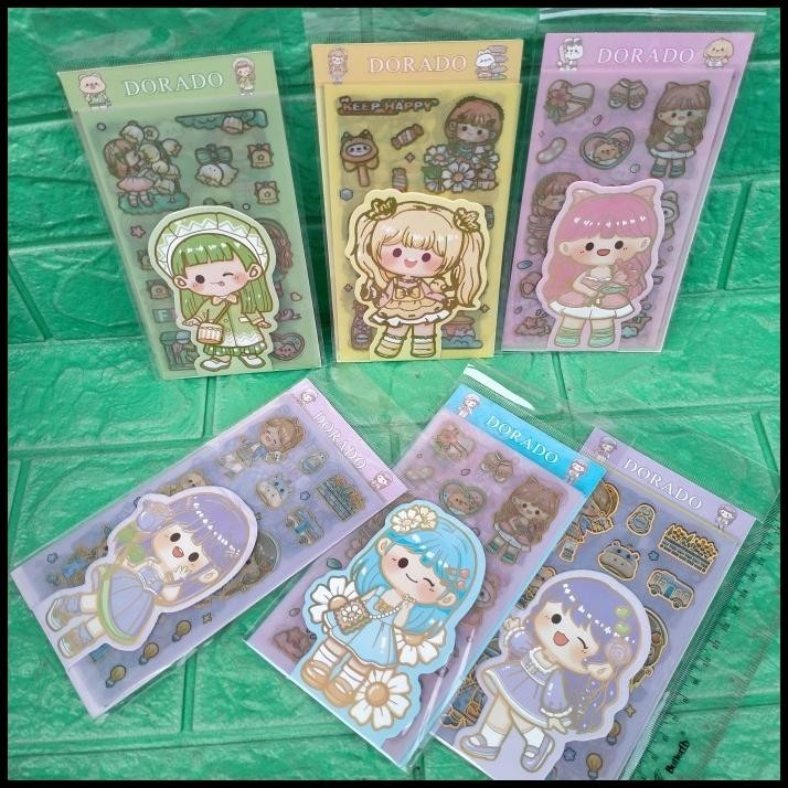 

BEST DEAL 1 SACHET ISI 6PCS DIY MAINAN STICKER MOTIF KARTUN LUCU STIKER GROSIR !!!!