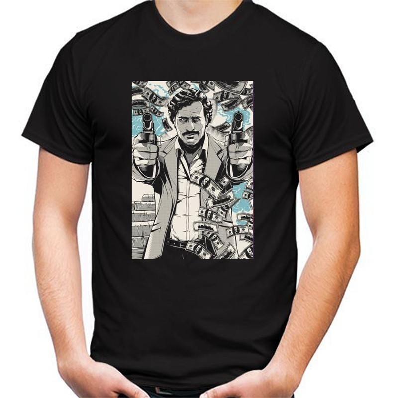 Kaos T Shirt Pria Pablo Escobar Narco