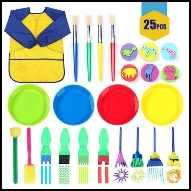 

TERMURAH ART CRAFT SET ANAK - MONTESSORI PAINT SET - PERLENGKAPAN PAINTING !!!!