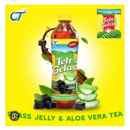 

Teh Gelas Grass Jelly dan Aloe Vera Tea 500ml Original