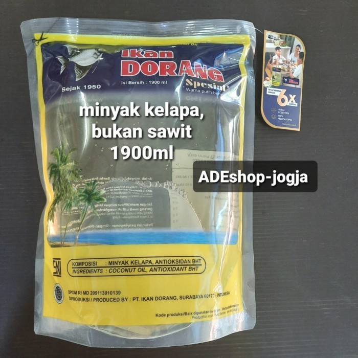 

*#*#*#] Minyak Goreng Kelapa 1900 ml Ikan Dorang special Coconut Oil spesial