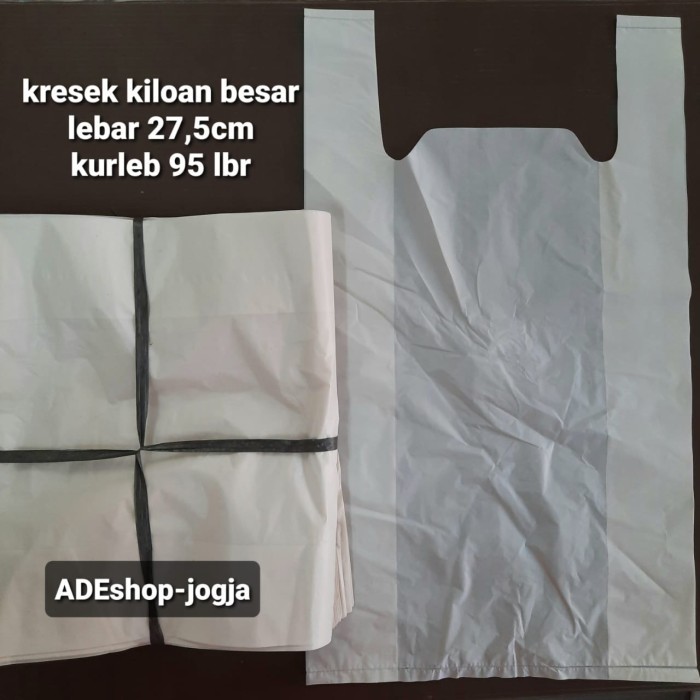 

'+'+'+'+] kresek putih kiloan besar 28cm plastik kantong
