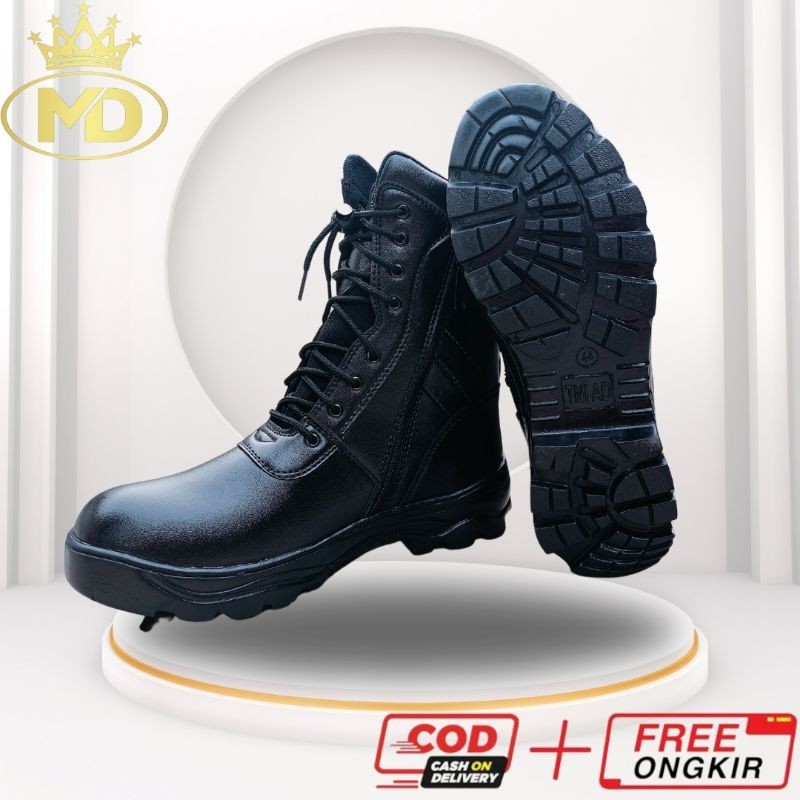Promo Mega Sale 5.5 // SEPATU PDL PDH TNI AD POLRI SECURITY BANSER Sol Army Karet Original
