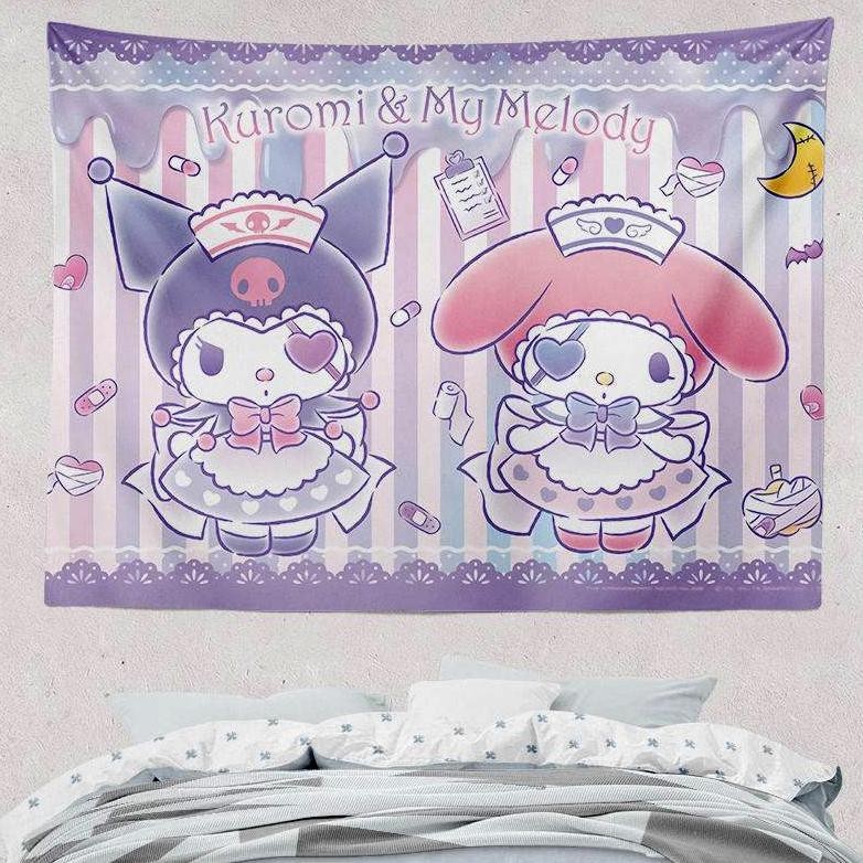 NEW - POSTER KAIN WALLPAPER KAIN HIASAN BACKGROUND DINDING MOTIF SARIO CINNAMOROL MY MELODY KARTUN A
