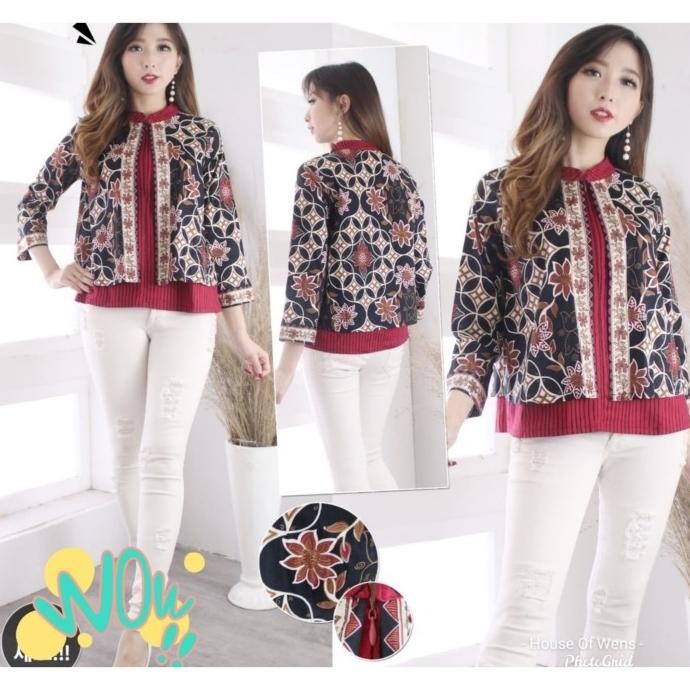 New Batik By Luwen - Baju Atasan Batik - Baju Batik Luwen - Type 1 Terbaik