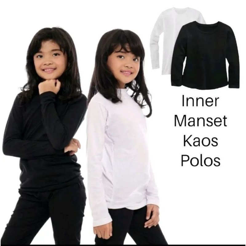ICp Promo Manset Anak Lengan Panjang / Baju Dalaman Anak Usia 4-15 Tahun / Manset Anak Perempuan CF5