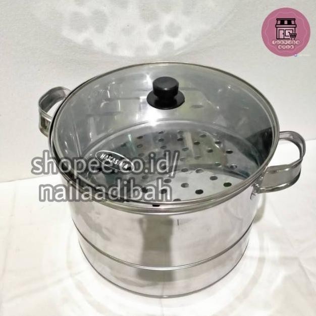 Terlaris Langseng Panci Tutup Kaca Ukuran 30 32 Dan 34 Cm Kukusan