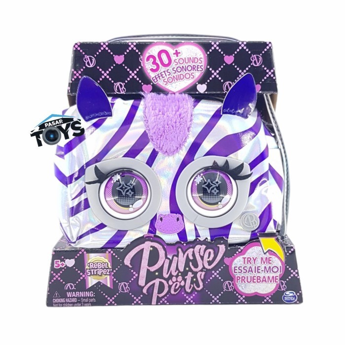 Purse Pets New Metallic Rebel Stripez