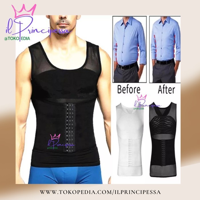 MS041 MEN BODY SHAPING - KAOS DALAM PRIA - KORSET PRIA - KORSET COWOK