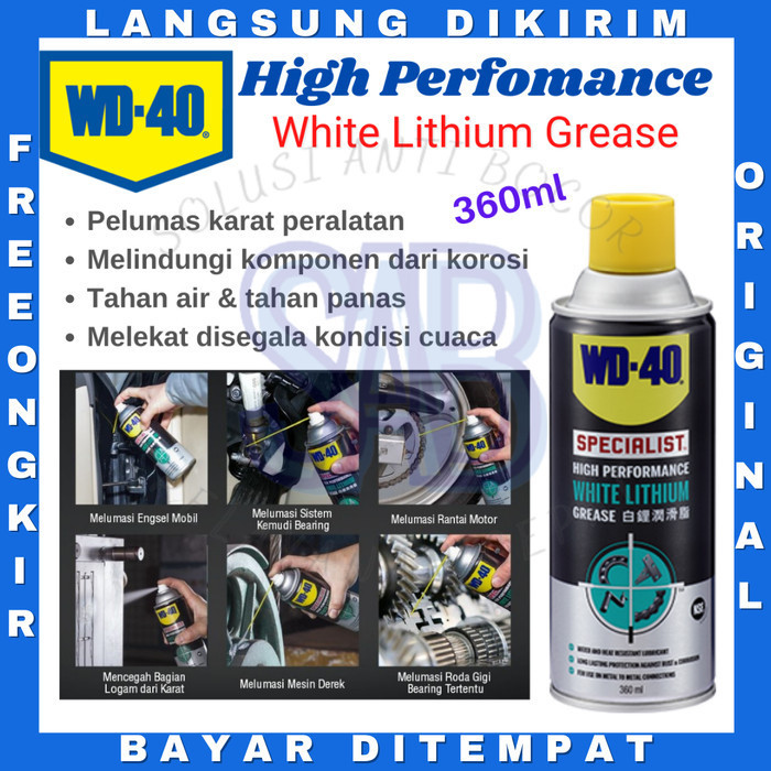 

Pelumas Anti Karat WD40 Heavy Duty WD 40 White Lithium Grease from USA