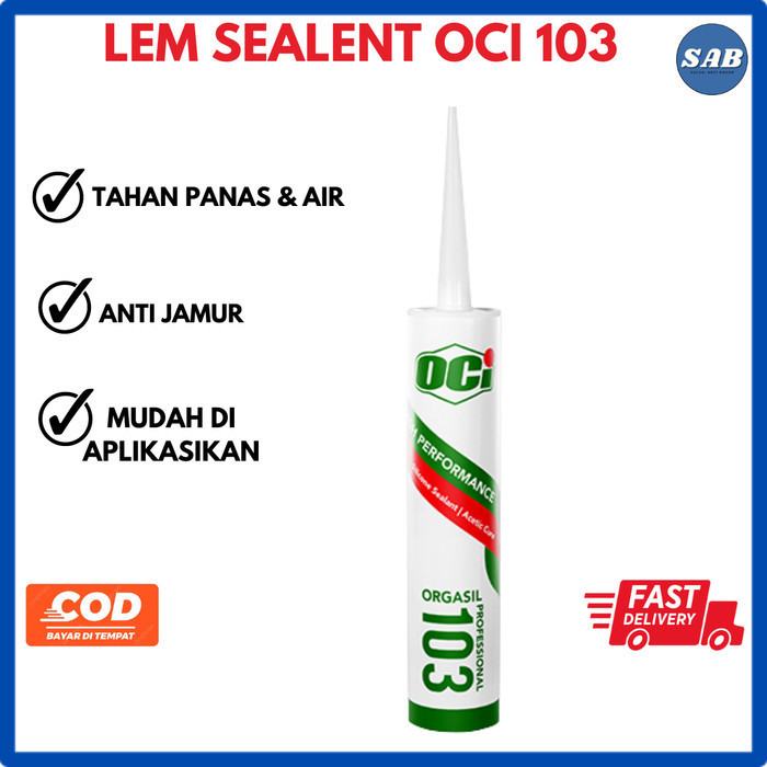 

Lem Silicont Sealant OCI Orgasil 103 Lem Kaca Bisa Indoor Outdoor
