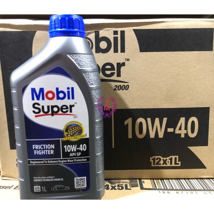 Mobil Super 2000 Friction Fighter Synthetic 10W-40 10W40 10W/40 API SP