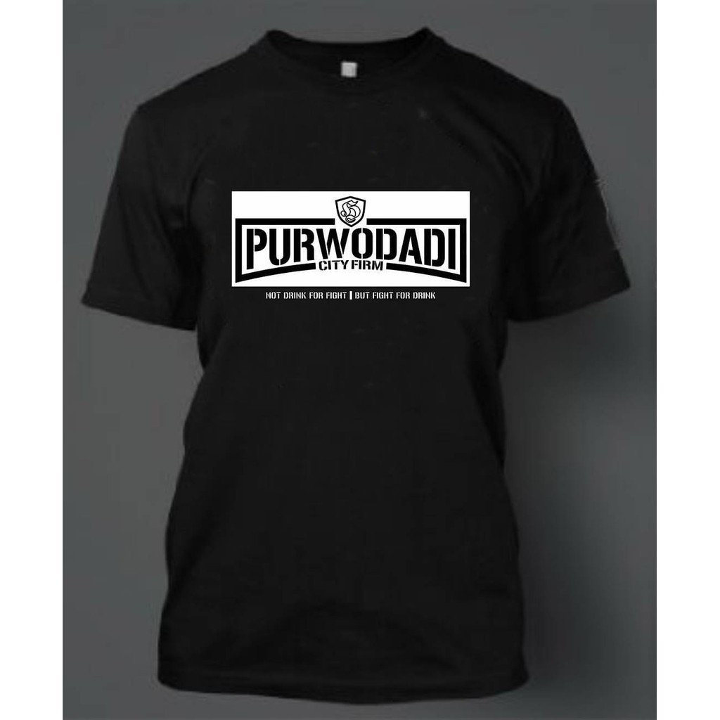 Kaos T Shirt Pria Purwodadi City Firm Hooligan Acab Casual
